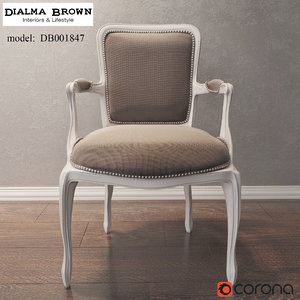 armchair dialma brown 3d model