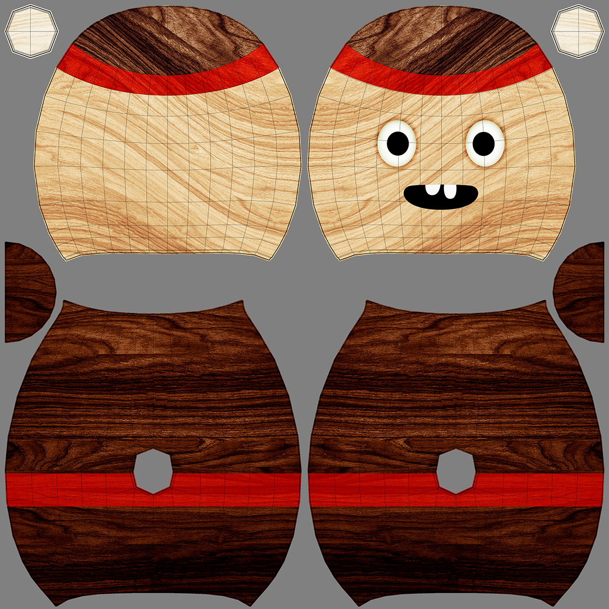 obj handmade wooden character toys