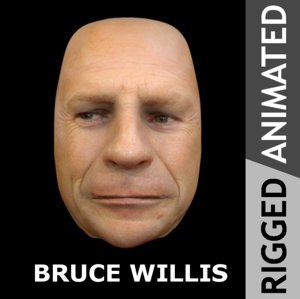 3d face bruce willis