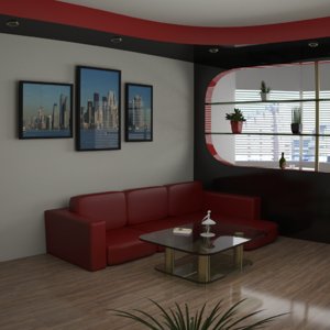room interior design 3d model