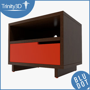 3d model nightstand contemporary