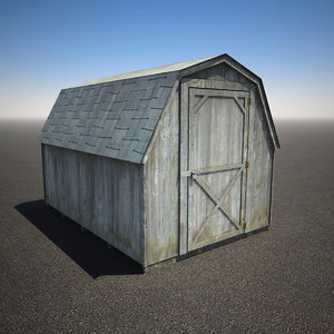 wooden shed 3d model