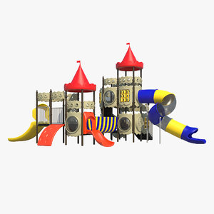 kids castle playground 3d max