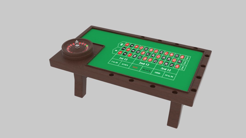 Roulette table 3d model maker