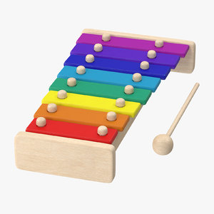 kids xylophone 3d max