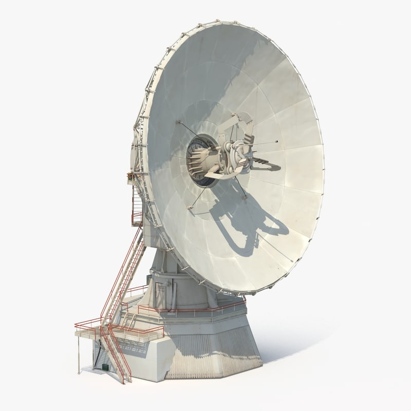 3d model large satellite dish