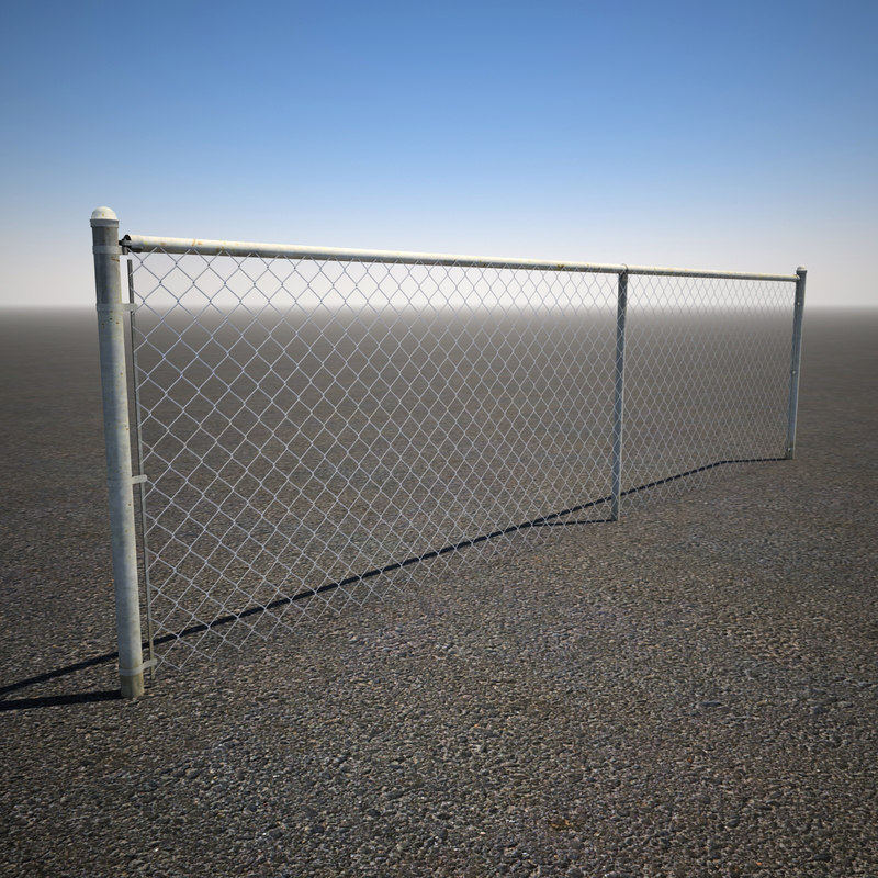 Download chain link fence 3d model