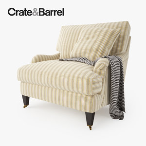 3d crate barrel essex chair