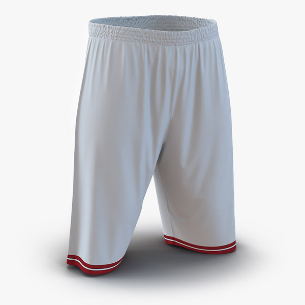 Modello 3D Pantaloncini da basket bianchi - TurboSquid 997138
