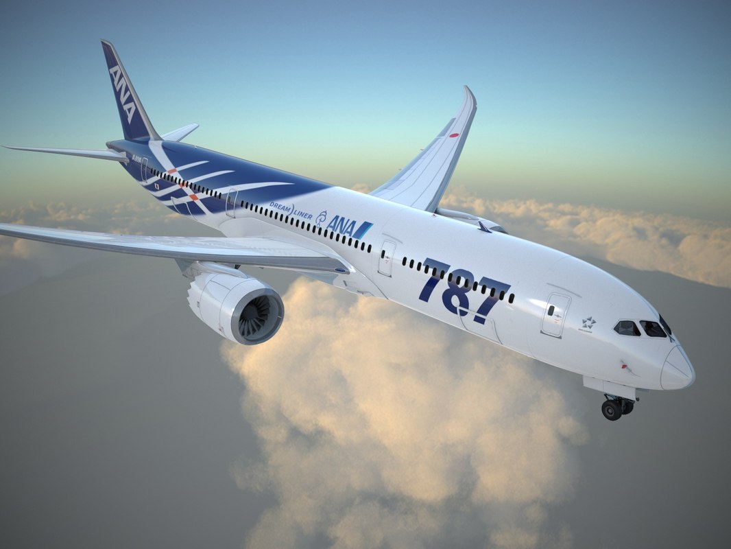 波音787梦想飞机全日空航空公司3d模型