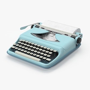 3d vintage typewriter model