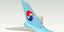 3d boeing 747-8 plane korean