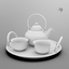 ceramic tea set 3d model