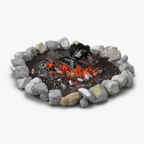 3d model campfire camp