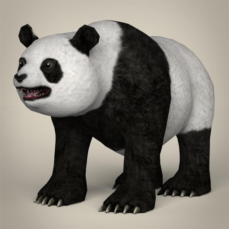 realistic giant panda 3ds