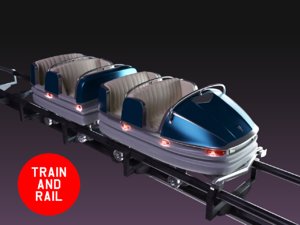 wagon roller coaster 3d model