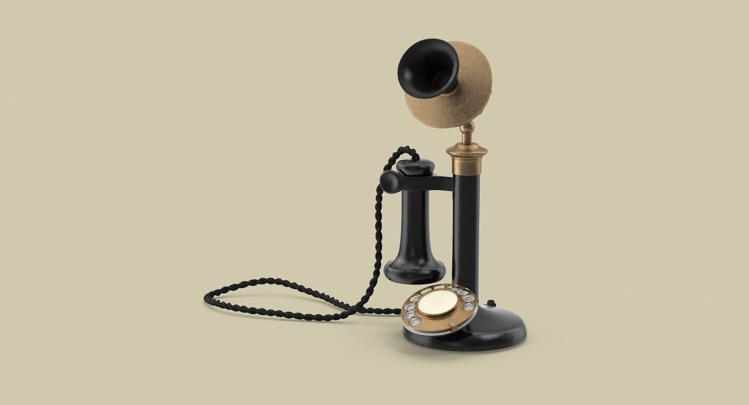 candlestick phone 3d max