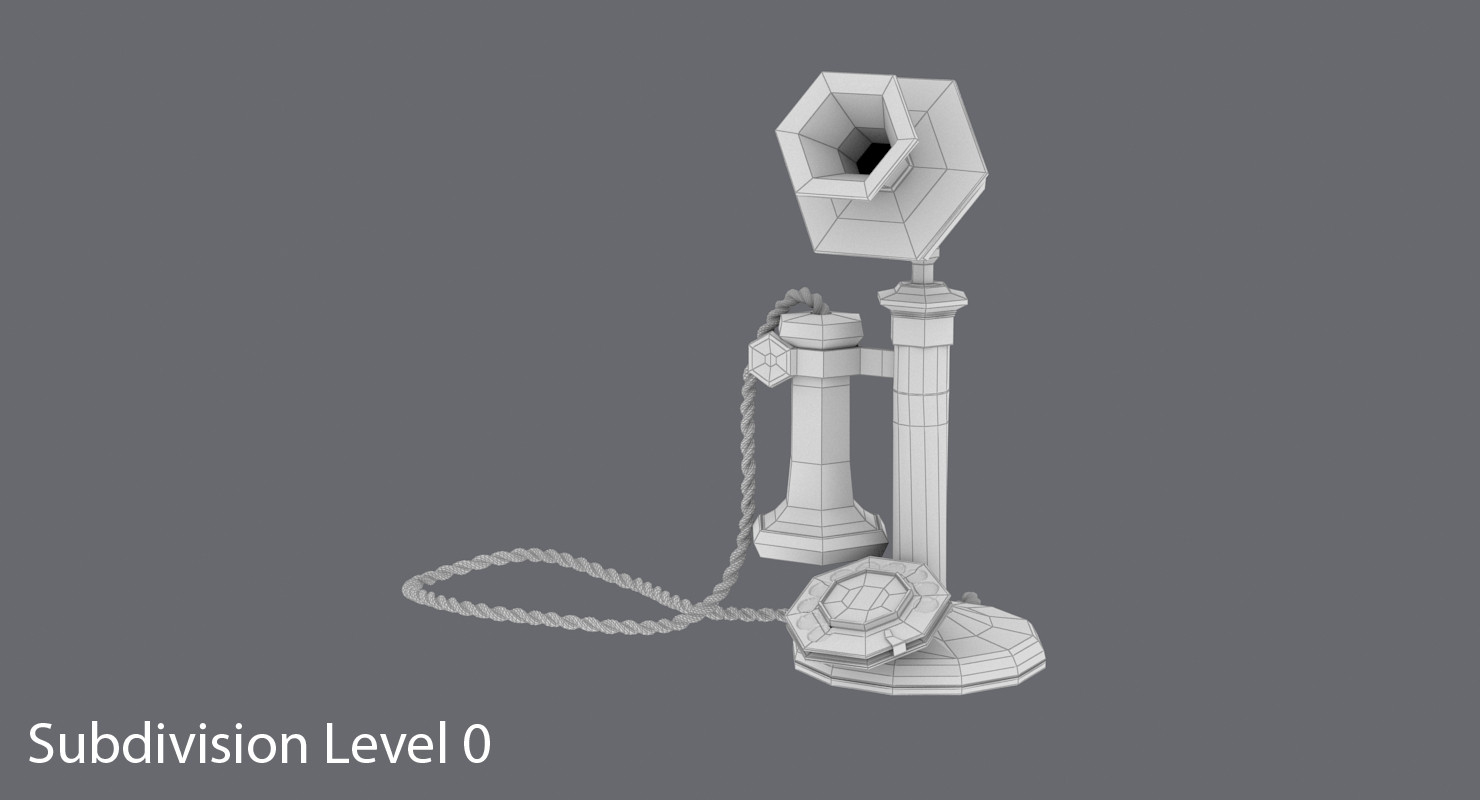 candlestick phone 3d max
