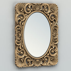 carved rectangle mirror frame max