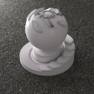 Seamless asphalt road texture map with displacement