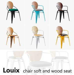 louix chair soft seat 3d 3ds