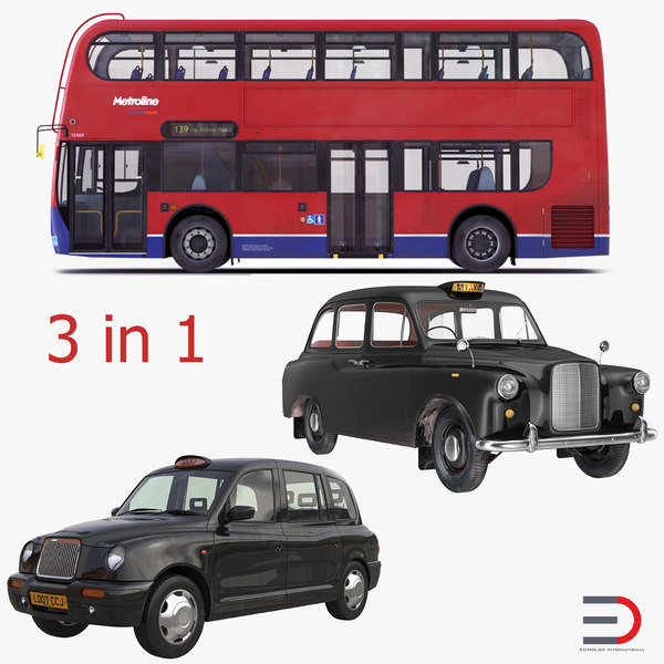 LondonBusandTaxiVehiclesSet3dmodels00.jp