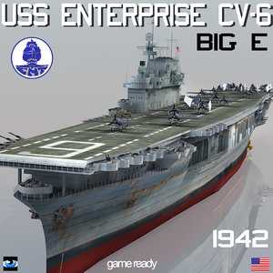 3ds uss enterprise cv-6 big