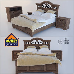 bed ashley 3d model