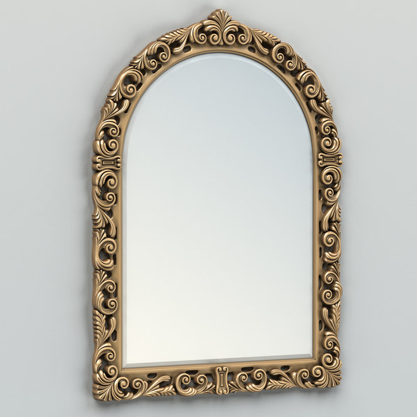 Download 3d Carved Rectangle Mirror Frame Model