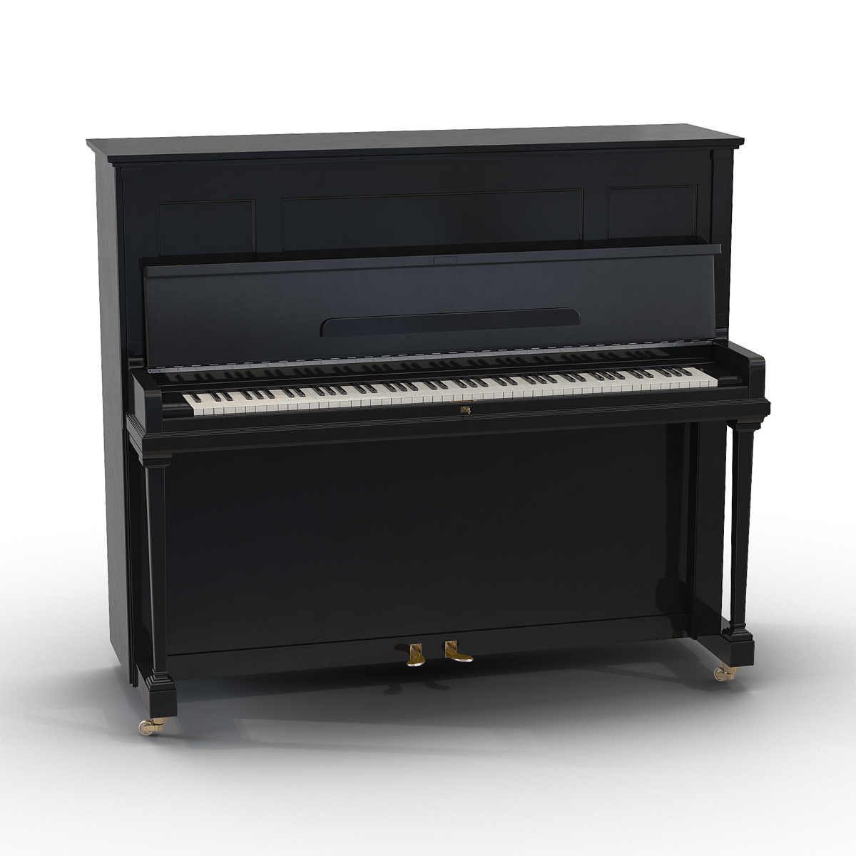 upright piano black 3d max