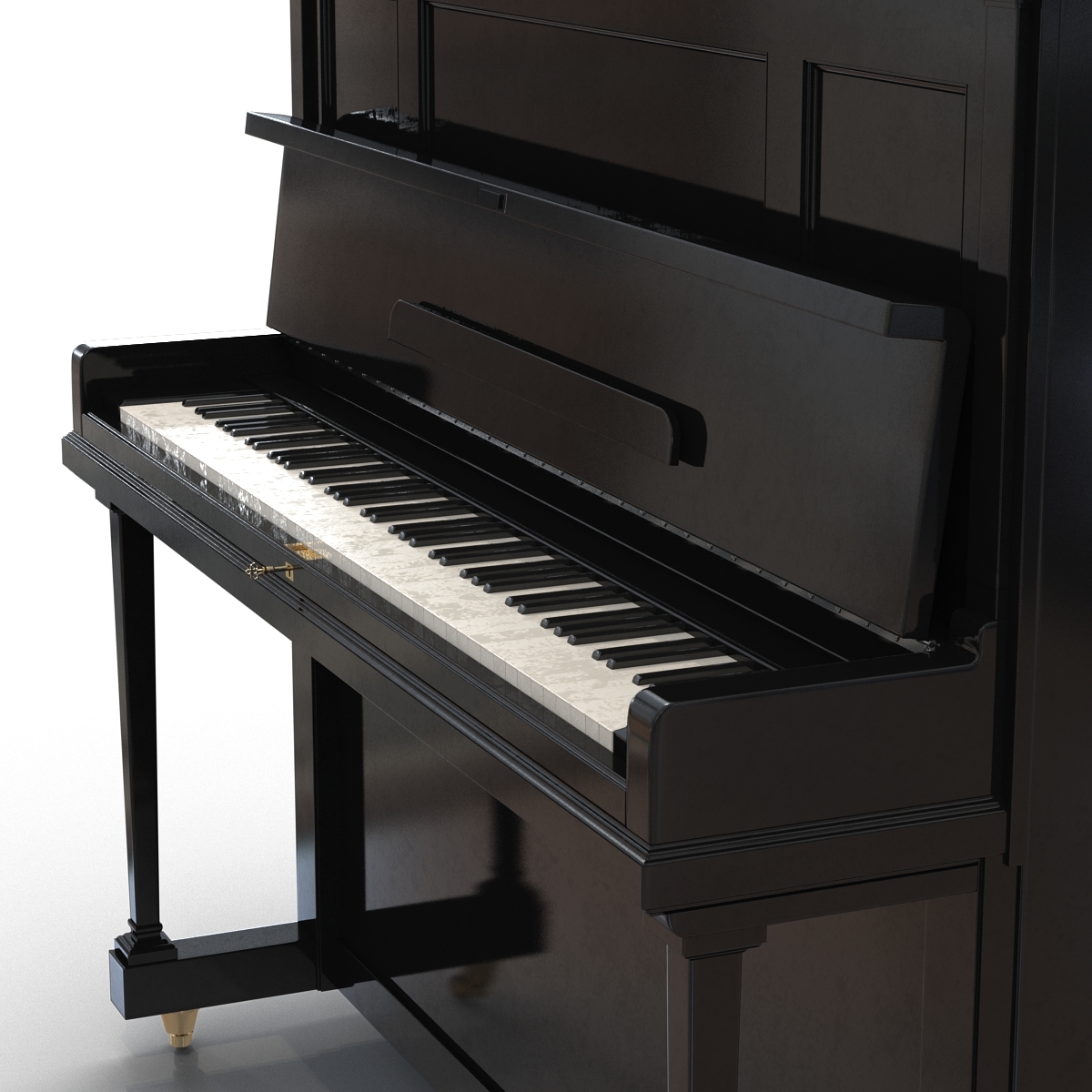 直立式钢琴黑3d模型3d模型