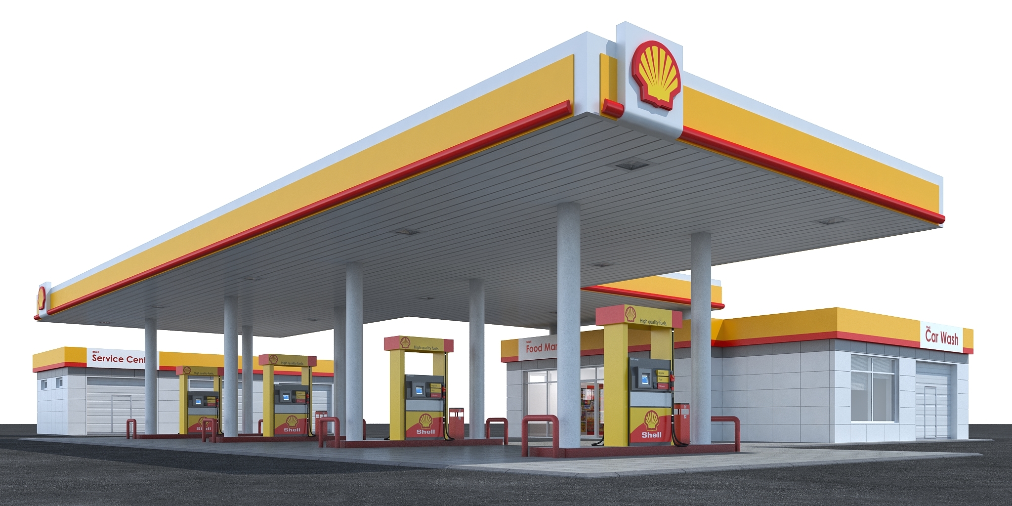 shell gas station obj