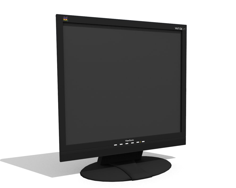 free viewsonic va712b monitor 3d model