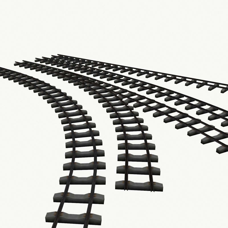 railway tracks 3d model