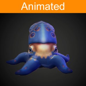 character octopus 3d model