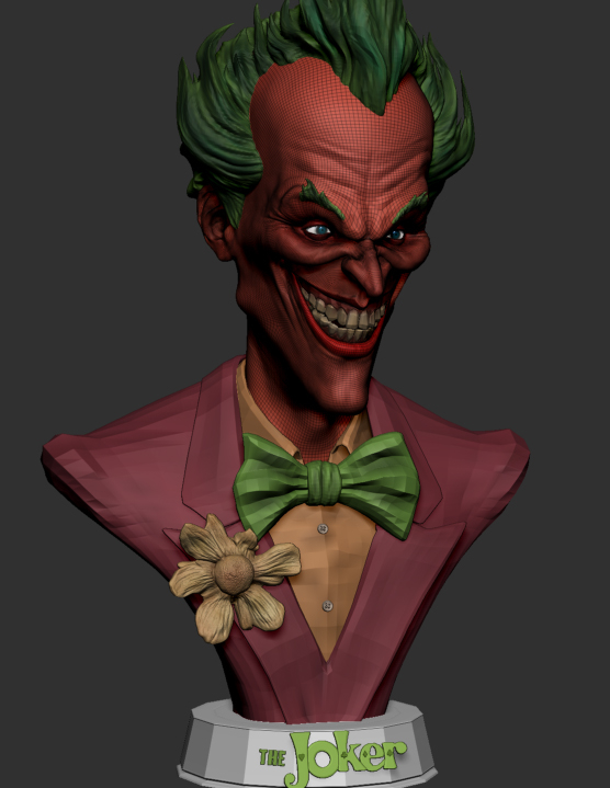 Joker Bust Ztl 3d Obj