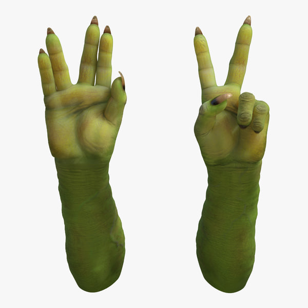 3d goblin hands pose 5