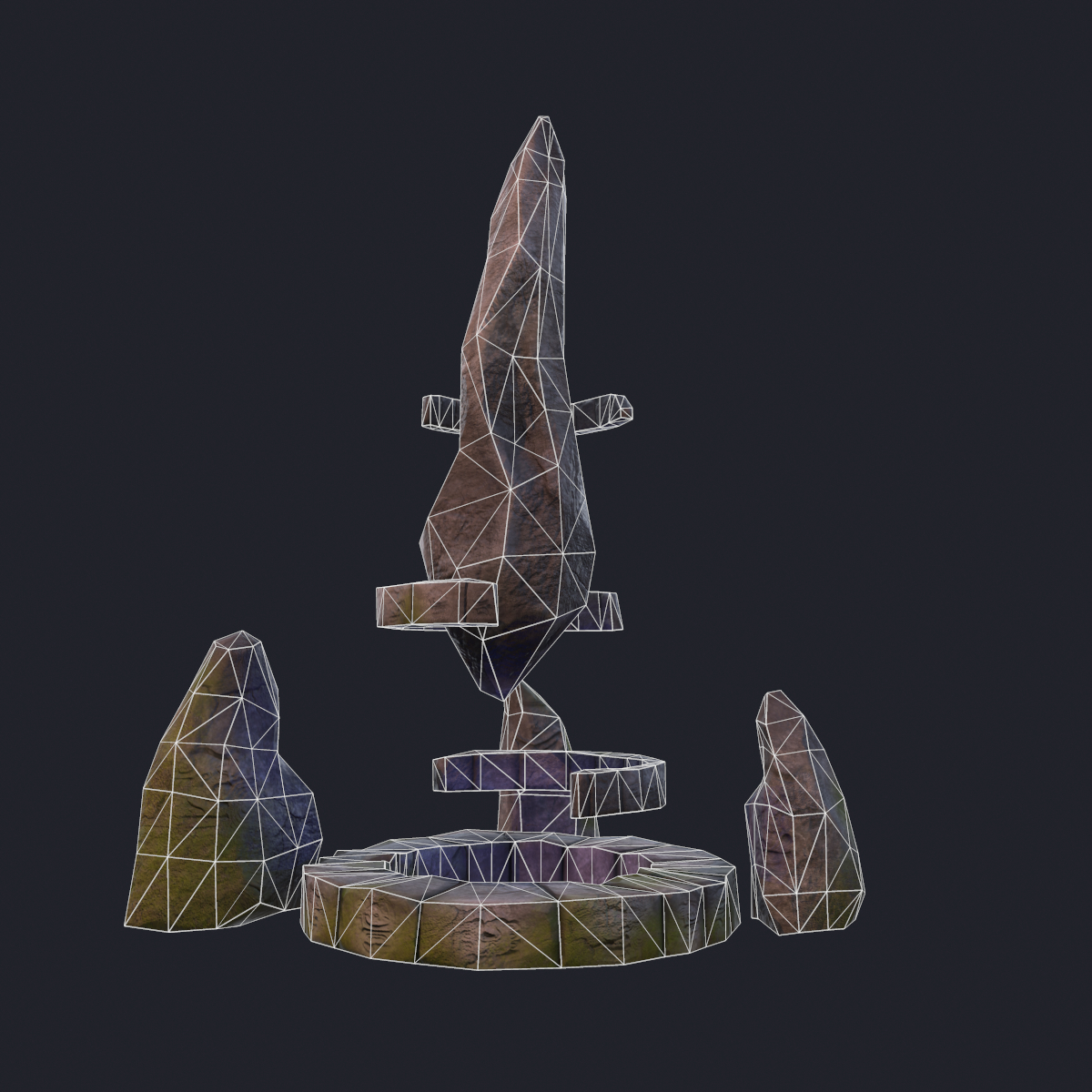 ancient fantasy statue 3d model