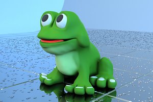 frog bath toy 3d dxf