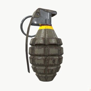 mk2 hand grenade 3d max
