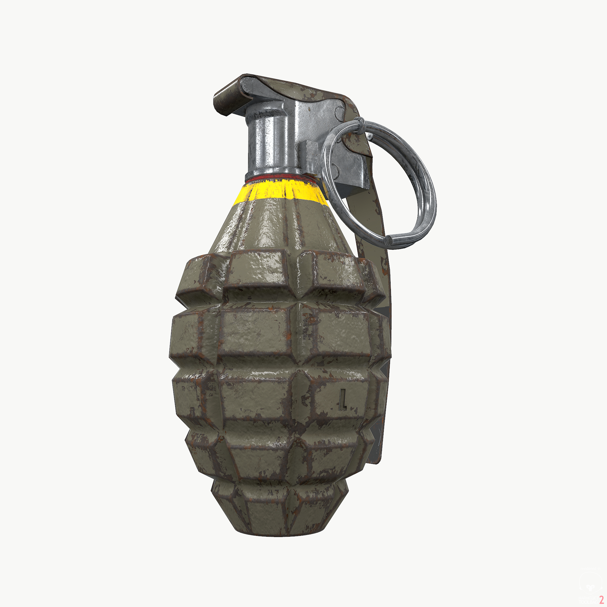 mk2 hand grenade 3d max