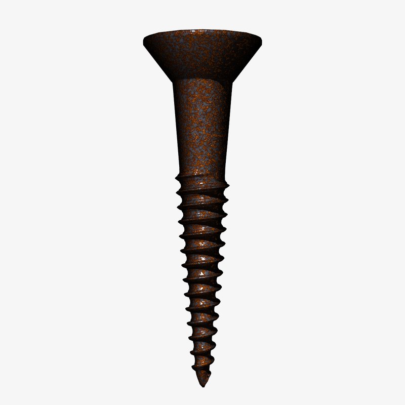 old screw 3d obj