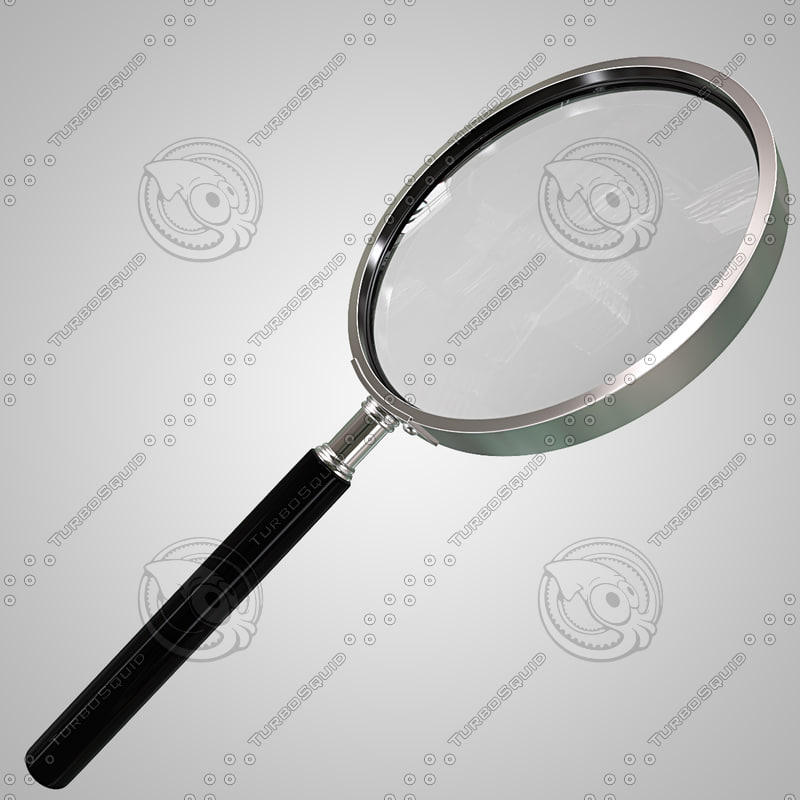3d magnifying glass model