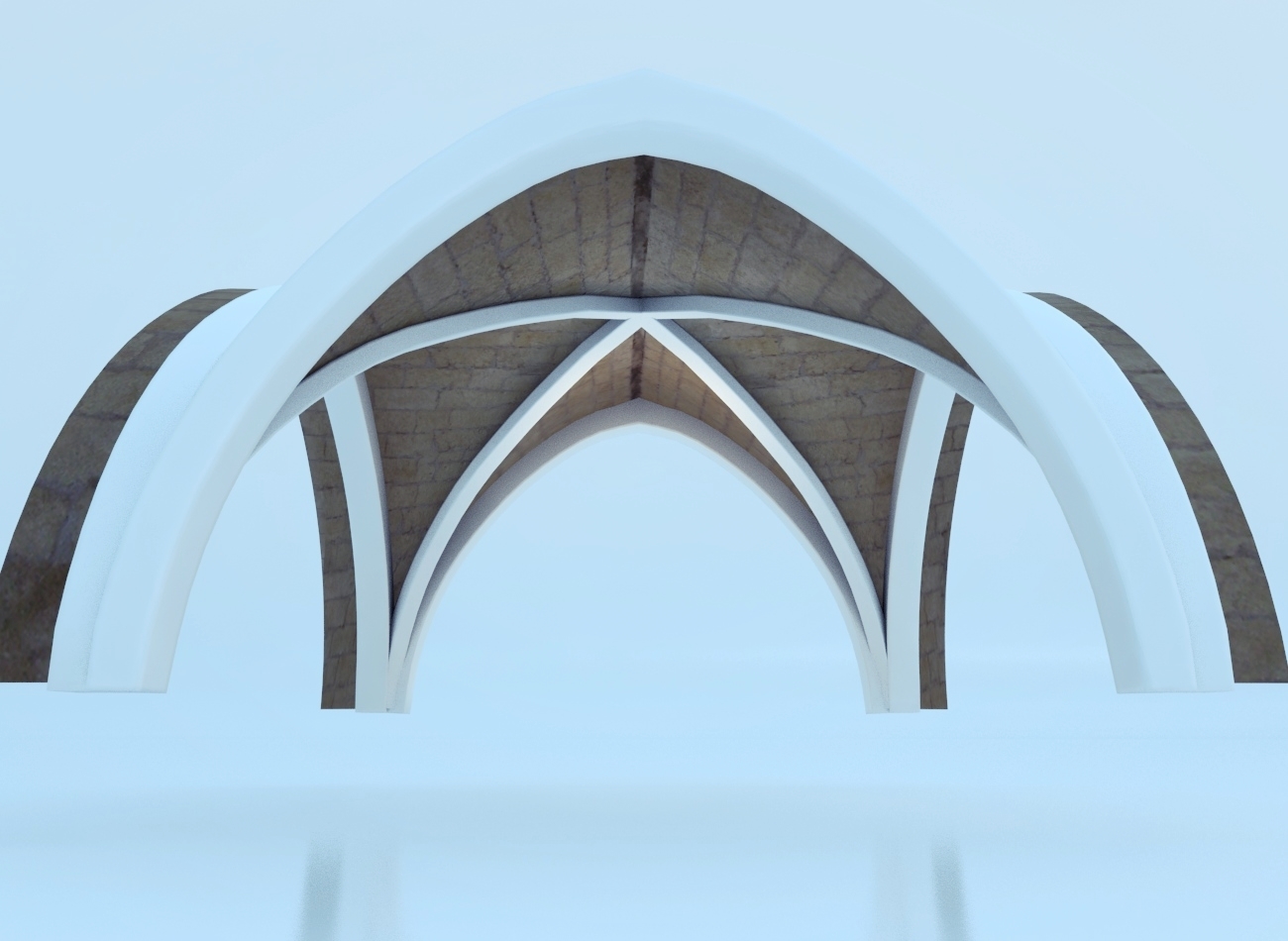 3d ancient cross vault model