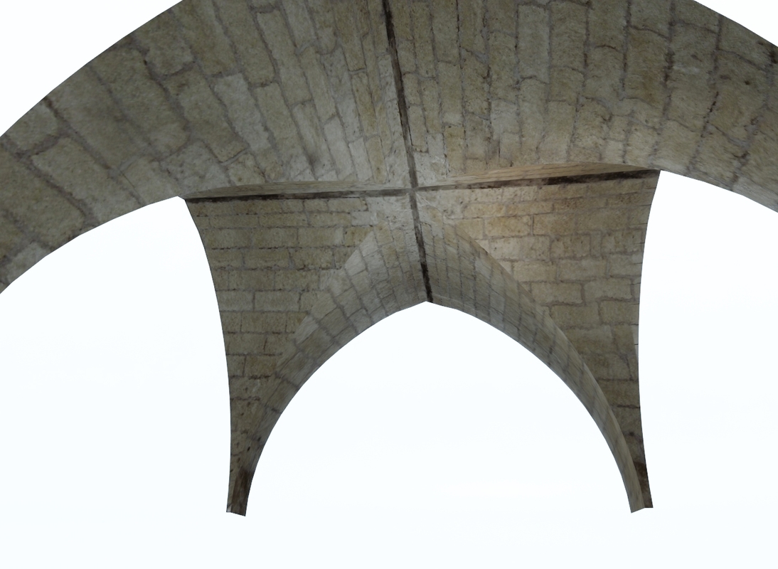 3d ancient cross vault model