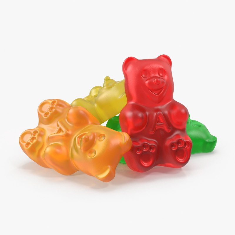 3d gummy bears model