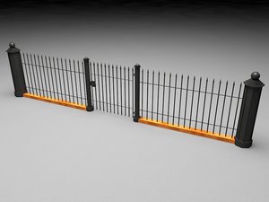 games fence modeled 3d model