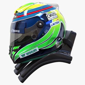 racing helmet felipe massa 3d 3ds