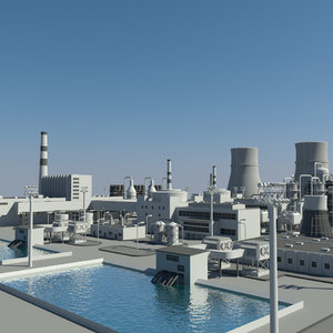 3d model of nuclear power plant