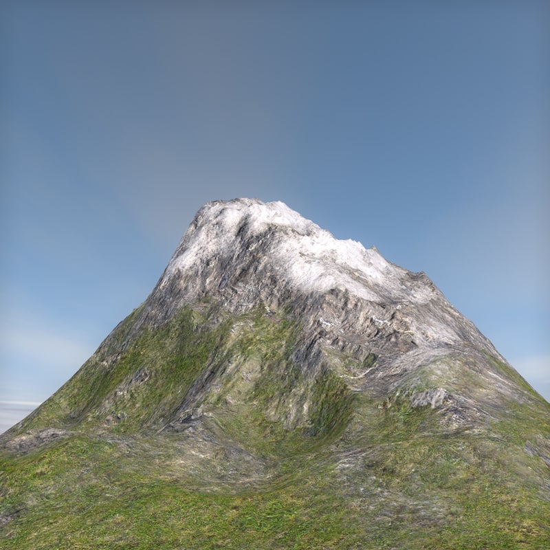 3d mountain terrain model